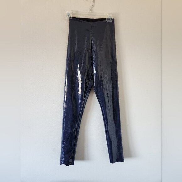 NWT COMMANDO | Faux Leather Latex Pants Navy Sz SMALL - Picture 2 of 5